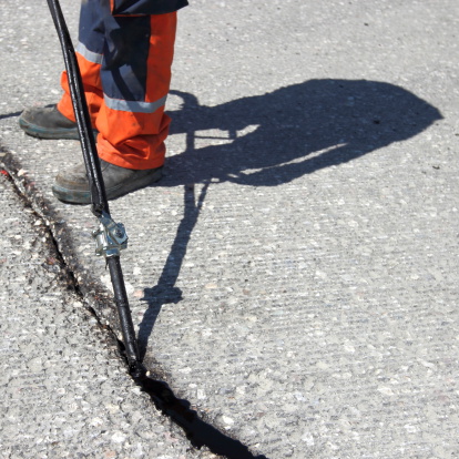 Sealing joint - crack in asphalt