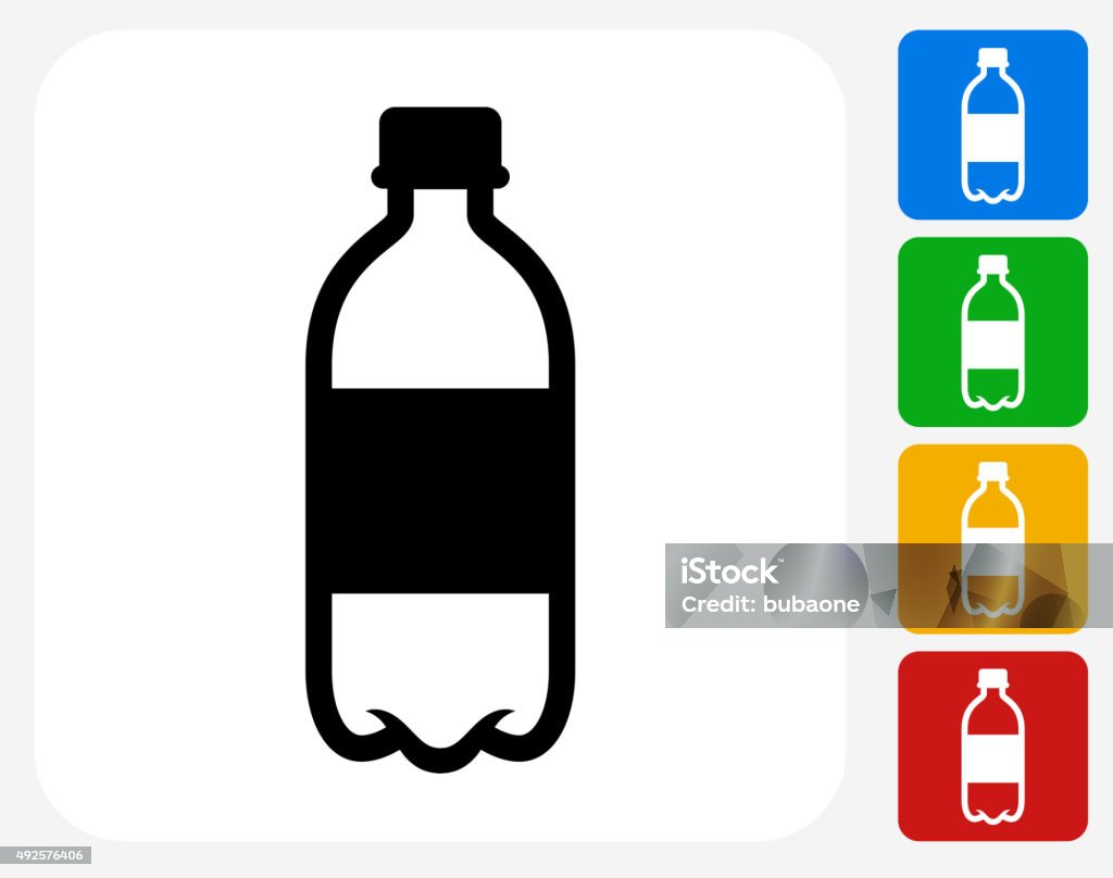 Water Bottle Icon Flat Graphic Design - Royaltyfri Ikon vektorgrafik