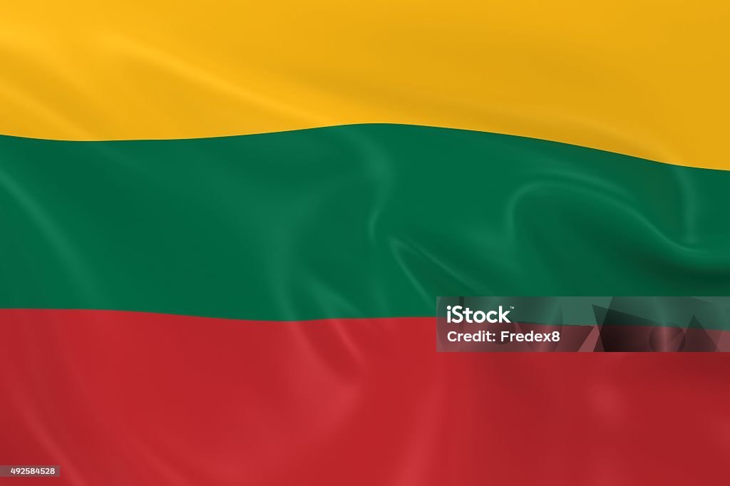 Acenando a bandeira da Lituânia - Foto de stock de 2015 royalty-free