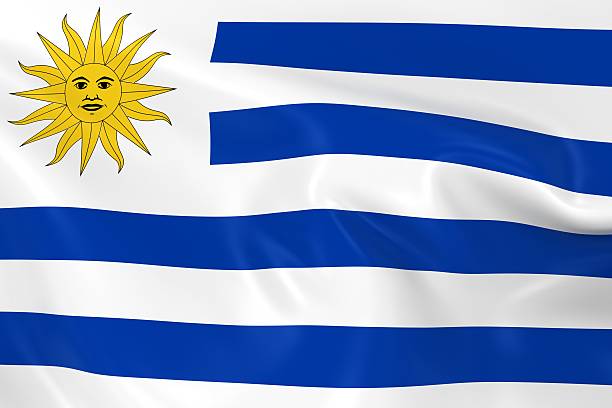 istock Waving Flag of Uruguay 492585878