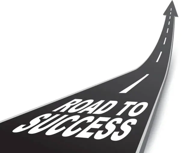 Vector illustration of Road to success