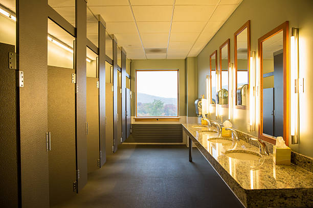 Restroom Beautiful restroom in a modern hotel restaurant mirror stock pictures, royalty-free photos & images