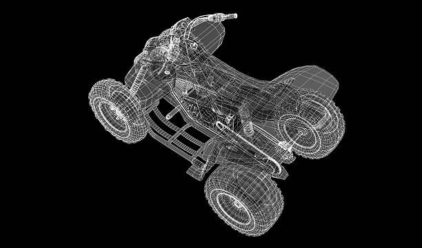 istock Quad bike, motorcycle,  3D model 492594547