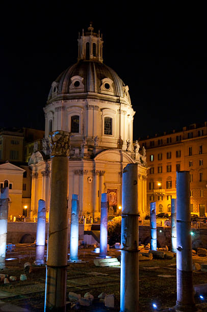 istock Trajan's Forum at Night. Rome, Italy. 492595121