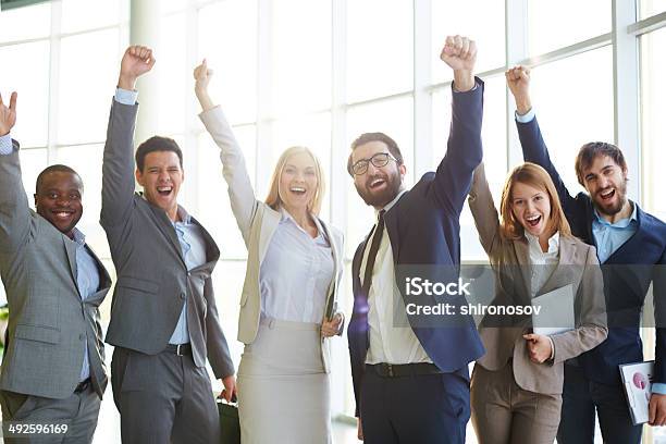 Excited Coworkers Stock Photo - Download Image Now - Business, Winning, Adult