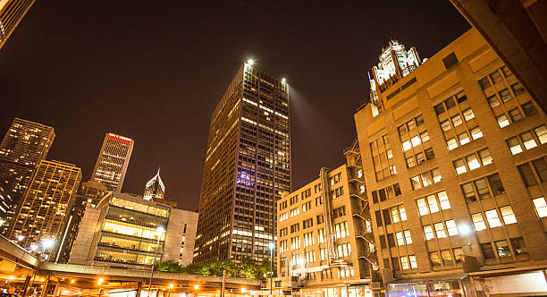 istock Chicago skyline on the night 492596755