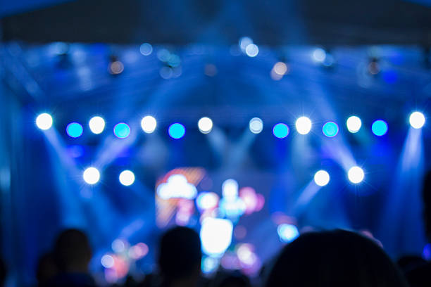 istock Defocused stage lights and crowd on a concert 492597174