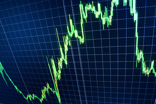 istock Stock market graph and bar chart price display 492598316