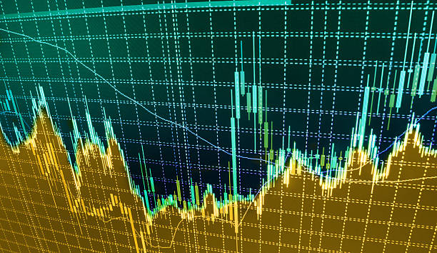 istock Stock market graph and bar chart price display 492598352