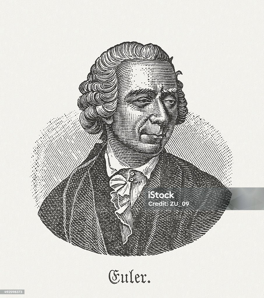 Leonhard Euler (1707-1783) - Lizenzfrei Asiatischer Holzschnitt Stock-Illustration