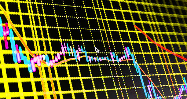 istock Stock market graph and bar chart price display 492598800