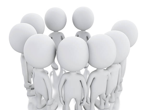 istock white person, joining a group of people in a circle. 492599666