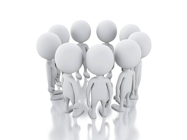 istock white person, joining a group of people in a circle. 492599774