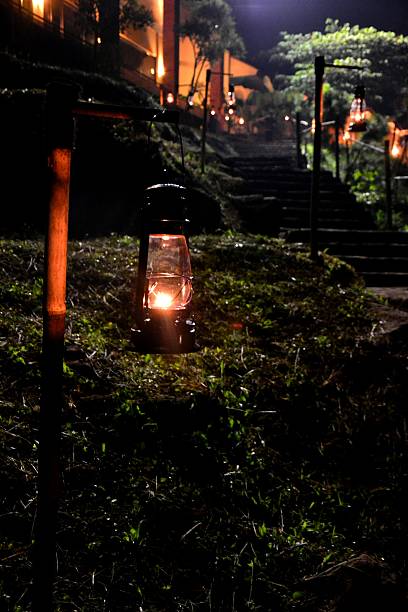 istock Oil Lamp in the garden 492600209
