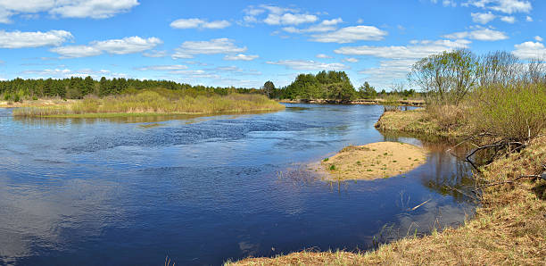 istock Panorama of the river in springtime. 492600300