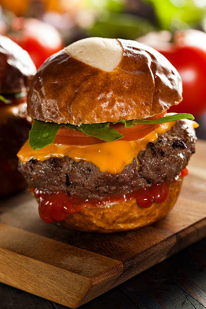 istock Homemade Cheeseburger Sliders with Lettuce 492600337