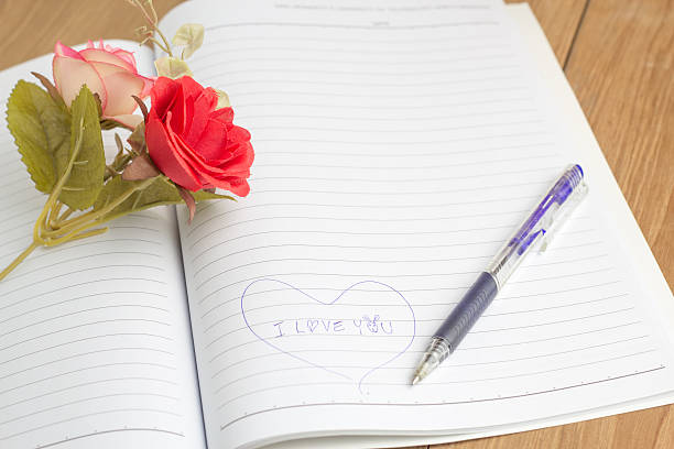 istock i love you text in notebook with pen 492600424