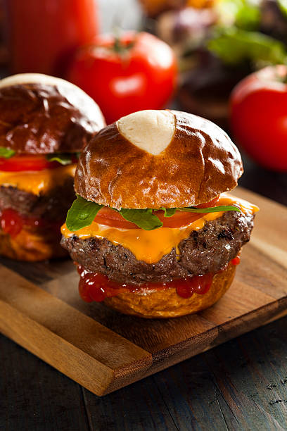 istock Homemade Cheeseburger Sliders with Lettuce 492600919
