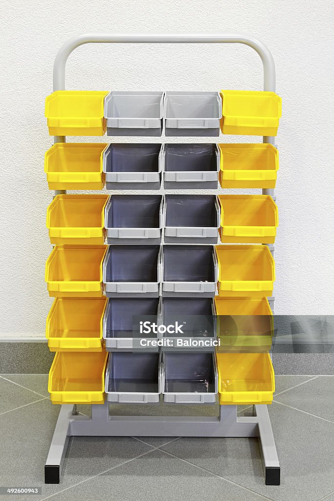 Part Rack Plastic Shelf Plastic Shelf Stock Photo - Download Image Now - Container, Crate ...