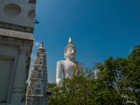 The Big White Buddha , Suphanburi Thailand