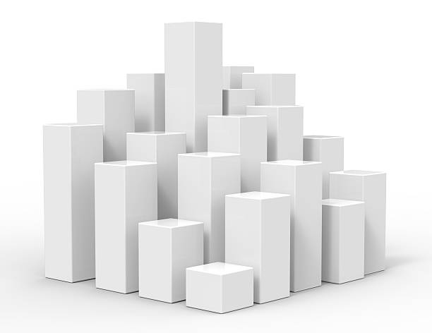 3d rising cubes Rising white blocks starting block stock pictures, royalty-free photos & images