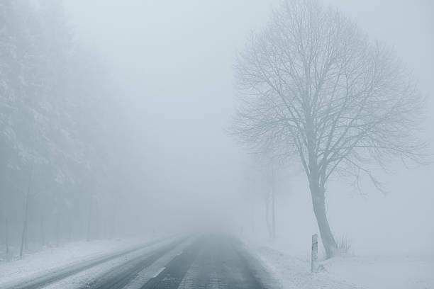 istock Foggy Winter Road 492601960