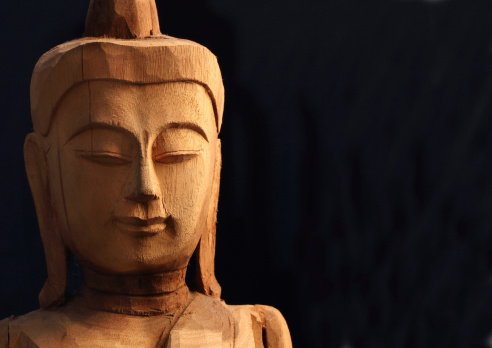 Buddha Face on Black background