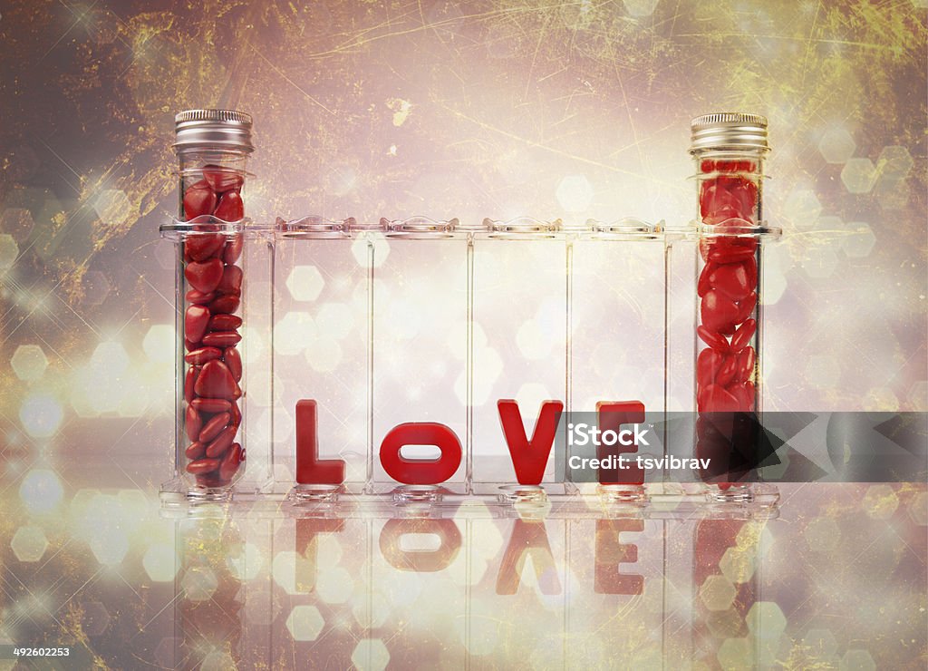 Chemie der Liebe Konzept - Lizenzfrei Becherglas Stock-Foto
