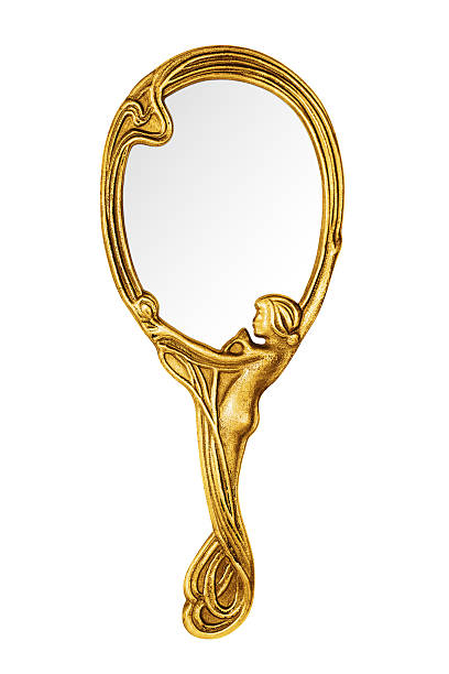 vintage specchietto - mirror women baroque style fashion foto e immagini stock