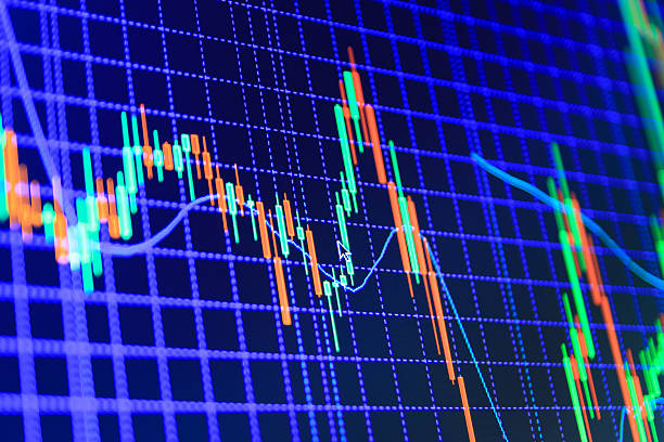 istock Stock market graph and bar chart price display 492604066