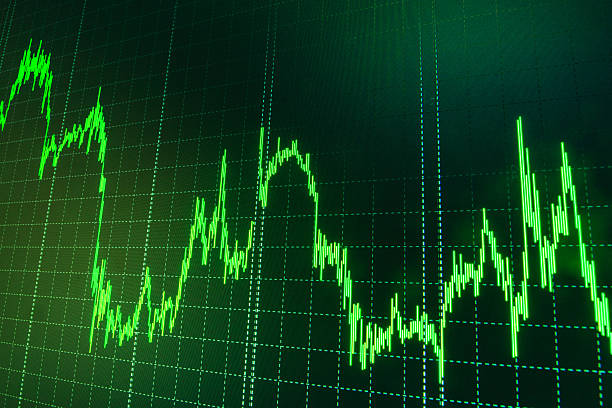 istock Stock market graph and bar chart price display 492604368