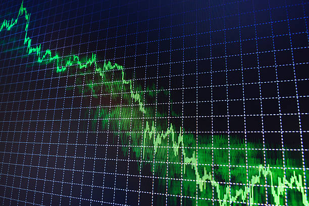 istock Stock market graph and bar chart price display 492604410