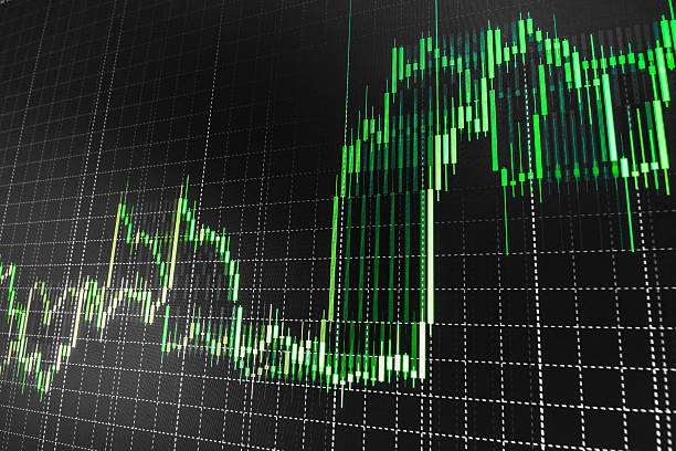 istock Stock market graph and bar chart price display 492604444