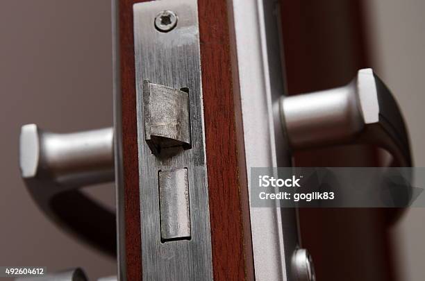 Door Lock Stock Photo - Download Image Now - 2015, Chrome, Domestic Room