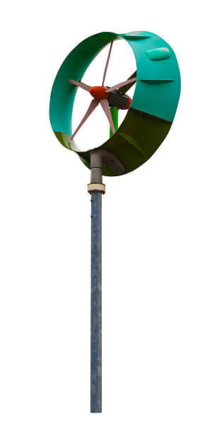 istock Small wind turbine isolated on white background 492606494