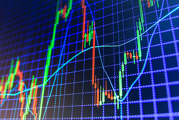 istock Stock market graph and bar chart price display 492606974
