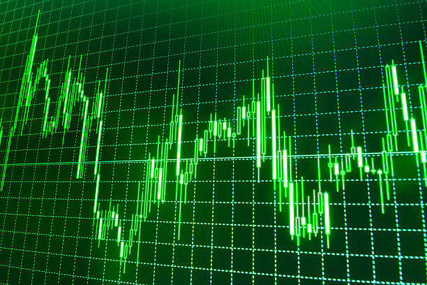istock Stock market graph and bar chart price display 492607036