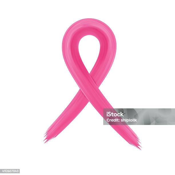 Pink Ribbon Stock Illustration - Download Image Now - Award Ribbon, Cancer - Illness, Breast Cancer Awareness Ribbon