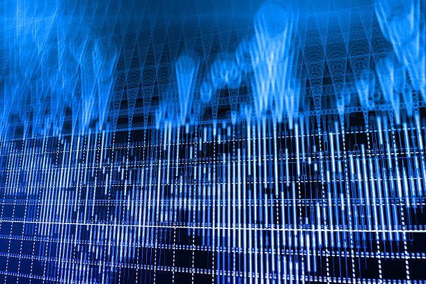 istock Stock market graph and bar chart price display 492607058