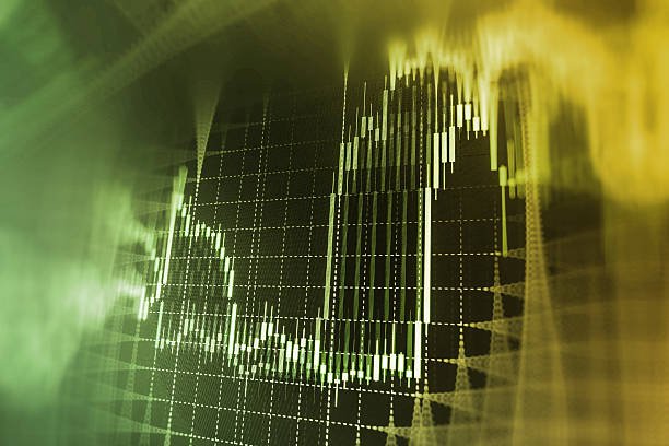istock Stock market graph and bar chart price display 492607076