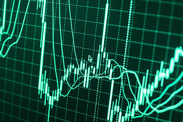 istock Stock market graph and bar chart price display 492607196