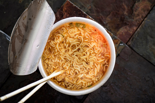 Instant Ramen Noodle ready to be served 