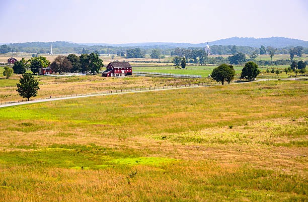 национальный военный парк в геттисберге - gettysburg national military park стоковые фото и изображения