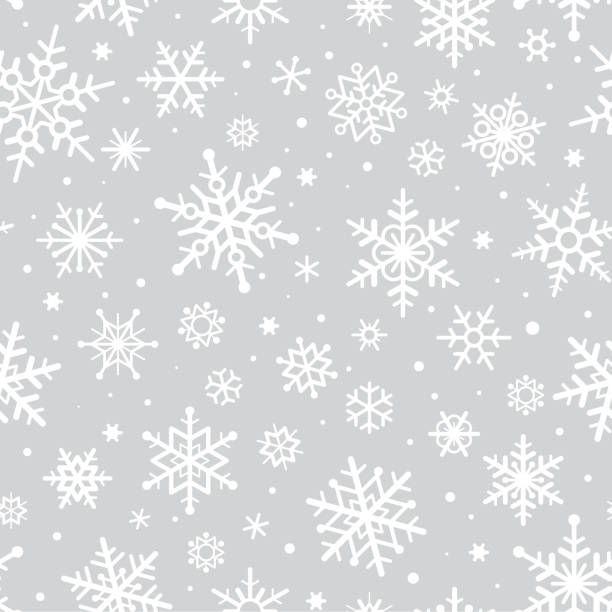 Snowflakes pattern EPS10. File don't contain any transparency. Layered, grouped. snowflake shape patterns stock illustrations