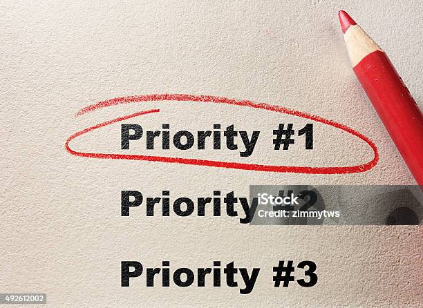 Top Priority Stock Photo - Download Image Now - Urgency, List, On Top Of