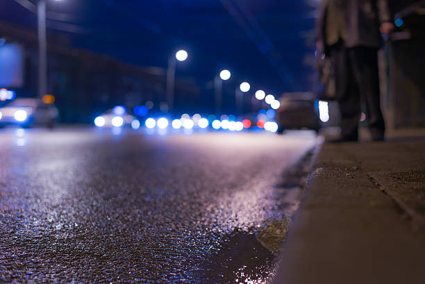istock Nightlife, people waiting for a transport 492618134