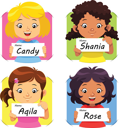 Girls Name 1 Stock Illustration - Download Image Now - Baby - Human Age,  Identity, 2015 - iStock
