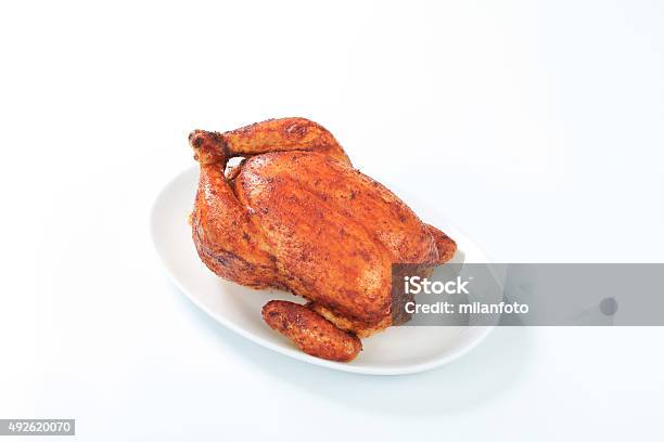 Roasted Chicken Stock Photo - Download Image Now - 2015, Animal Body Part, Animal Skin