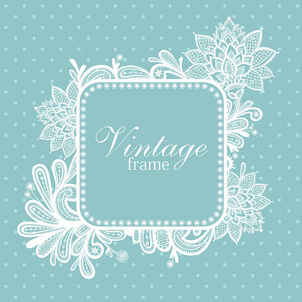 Lace background with a place for text. Wedding design with lace in retro style. lace doily crochet craft product stock illustrations