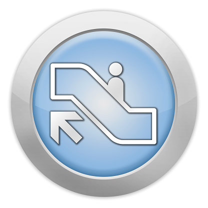 Icon, Button, Pictogram with Escalator Up symbol